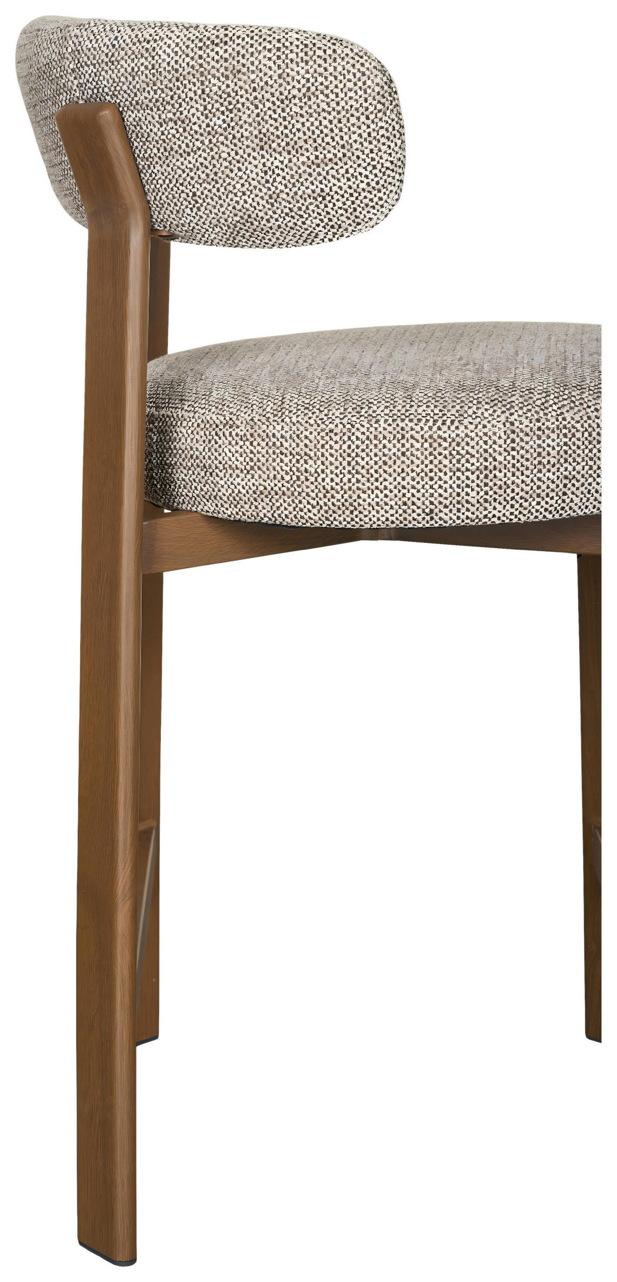 BARSKA STOLICA  smeđa, boje oraha  metal, tekstil      - boje oraha/smeđa, Moderno, metal/tekstil (52/90,5/53,5cm) - Livetastic