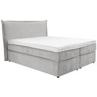 BOXSPRINGBETT 180/200 cm  in Hellgrau  - Hellgrau/Schwarz, Konventionell, Kunststoff/Textil (180/200cm) - Boxxx