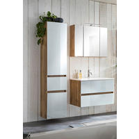 BADEZIMMER  in  - Eichefarben/Weiß, KONVENTIONELL, Glas/Holzwerkstoff (80/53/47cm) - Held