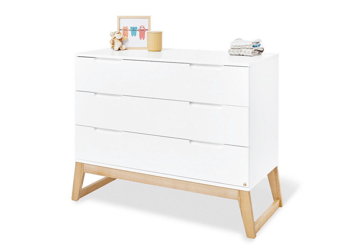 WICKELKOMMODE PINOLINO BRIDGE 120/101/77 cm  - Eschefarben/Weiß, Design, Holz/Holzwerkstoff (120/101/77cm) - Pinolino
