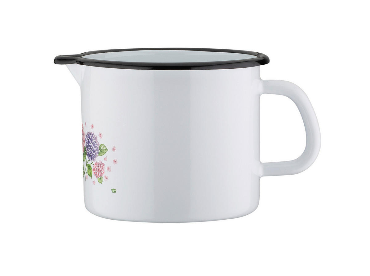 KOCHTOPFSET HORTENSIE 4-teilig  - Weiß, Basics, Metall - GSW