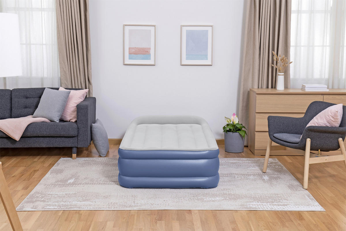 LUFTBETT TRITECH AIR 67628 Hellgrau, Dunkelblau  - Hellgrau/Dunkelblau, KONVENTIONELL, Kunststoff (191/97/46cm) - Bestway