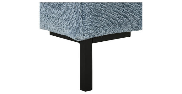 ECKSOFA  in Webstoff Blaugrau  - Blaugrau/Schwarz, KONVENTIONELL, Textil/Metall (292/192cm) - Carryhome
