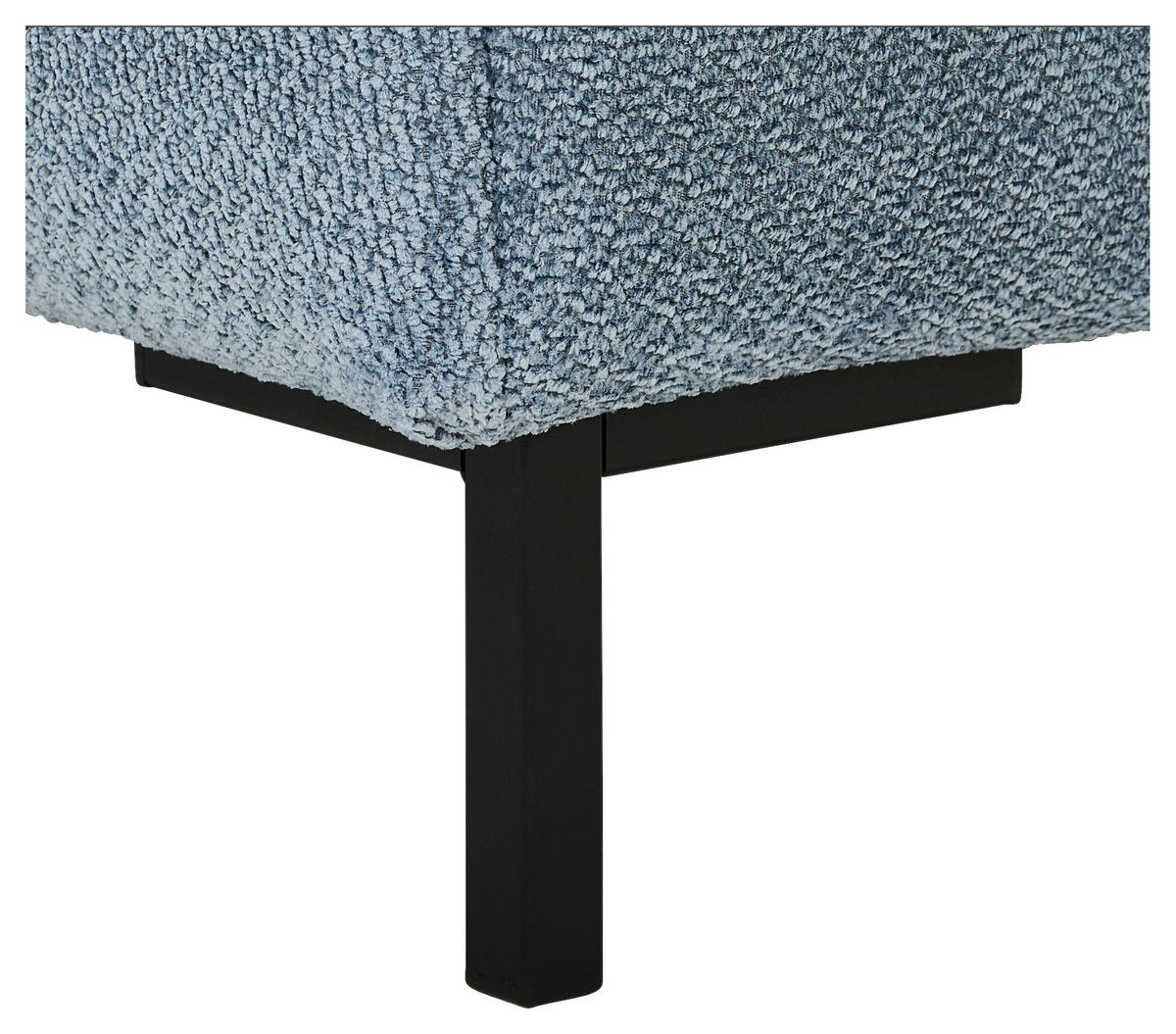 HÖRNSOFFA i vävt tyg blågrå  - blågrå/svart, Klassisk, metall/textil (292/192cm) - MID.YOU