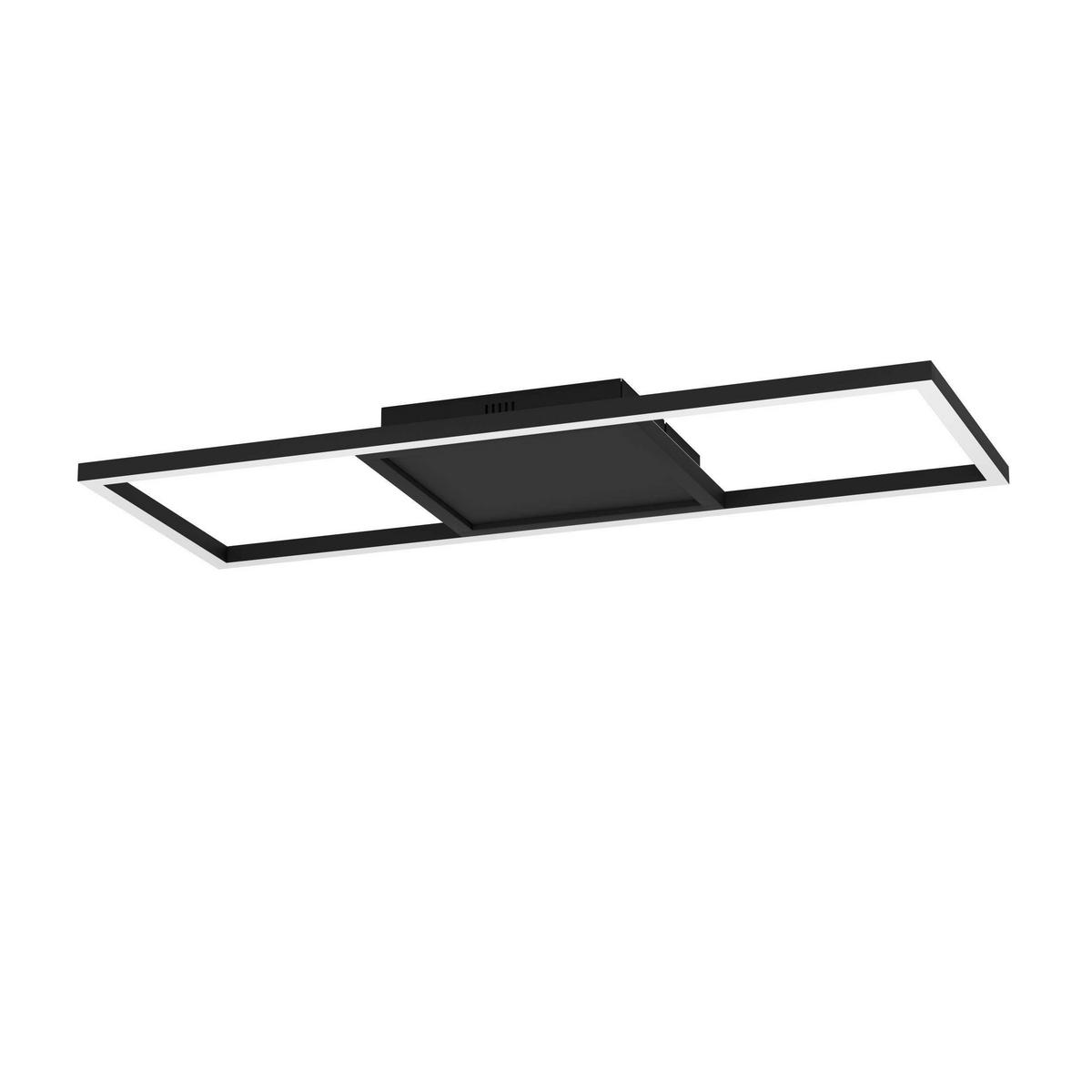 LED-DECKENLEUCHTE 64/24/4,5 cm    - Schwarz/Weiß, Design, Kunststoff/Metall (64/24/4,5cm) - Eglo