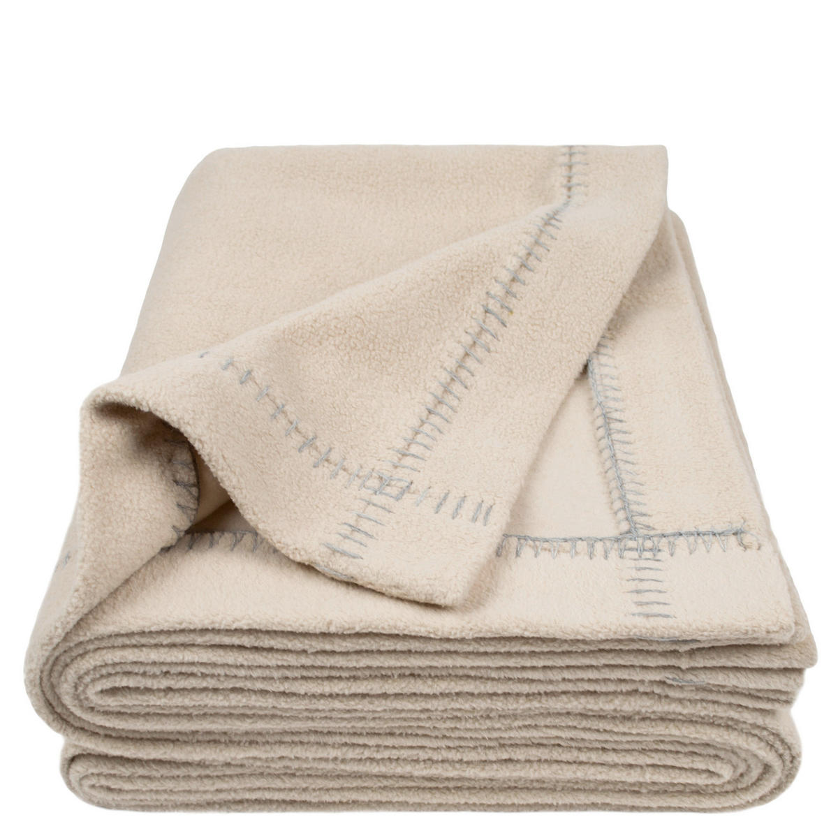 FLEECEDECKE Soft Greeny 140/190 cm  - Beige, KONVENTIONELL, Textil (140/190cm) - Zoeppritz