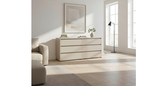 SIDEBOARD  160/79/48 cm 6 Schublade(n)  - Kaschmir/Anthrazit, Design, Holzwerkstoff/Kunststoff (160/79/48cm) - Carryhome