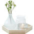 KERZENTELLER - Naturfarben/Weiß, Basics, Glas/Holz (23/20/3cm) - Ambia Home