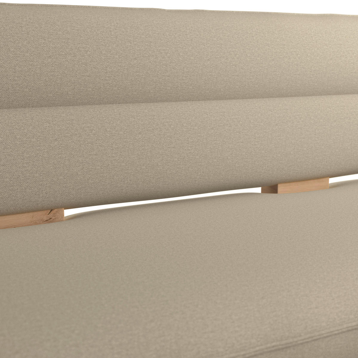 ECKBANK 212/170 cm Webstoff Beige Eiche Sperrholz   - Eichefarben/Beige, KONVENTIONELL, Holz/Textil (212/170cm) - Livetastic