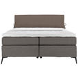 BOXSPRINGBETT 180/200 cm  in Braun, Grau  - Schwarz/Braun, Design, Textil/Metall (180/200cm) - Hom`in