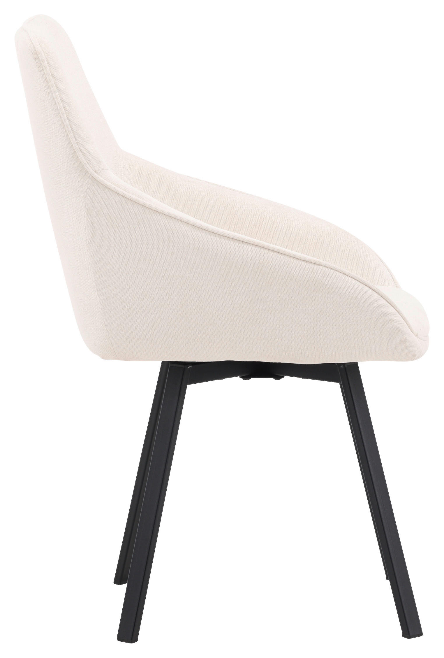 Thumbnail - Livetastic Stuhl-Set, Schwarz, Beige, Metall, Textil, zylindrisch, 55x88x60 cm, abwischbar, Stühle
