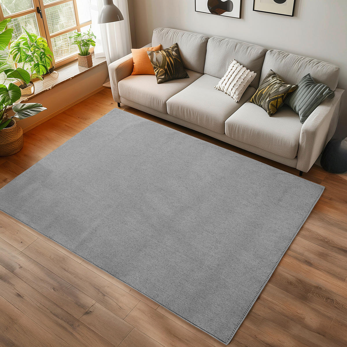 FLACHWEBETEPPICH 60/110 cm HELIX Silberfarben  - Silberfarben, Basics, Kunststoff/Textil (60/110cm) - Novel