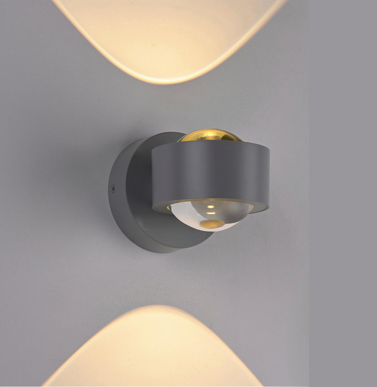 LED-WANDLEUCHTE 12,4/9/9 cm   - Silberfarben, Design, Kunststoff/Metall (12,4/9/9cm) - Schöner Wohnen