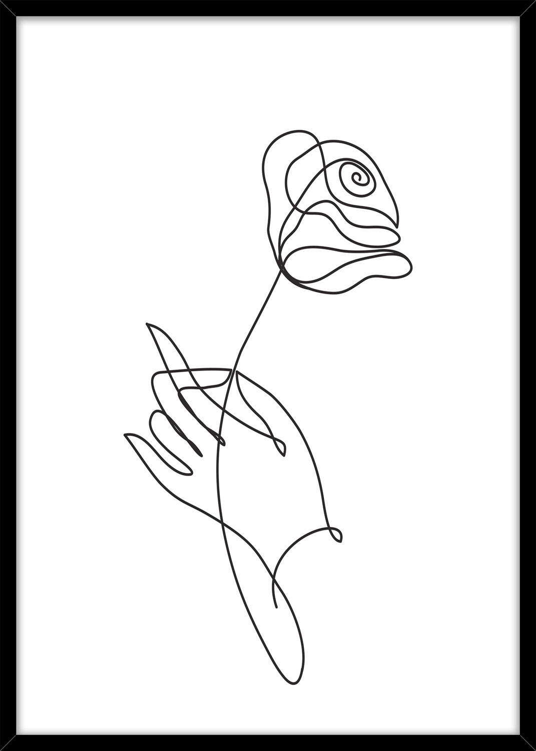 KUNSTDRUCK Abstraktes  - Schwarz/Weiß, Trend, Papier/Holzwerkstoff (50/70cm) - Monee