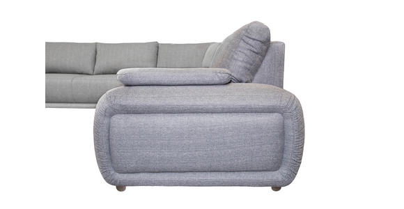 ECKSOFA Grau Struktur - Chromfarben/Grau, KONVENTIONELL, Textil/Metall (280/310cm) - Carryhome