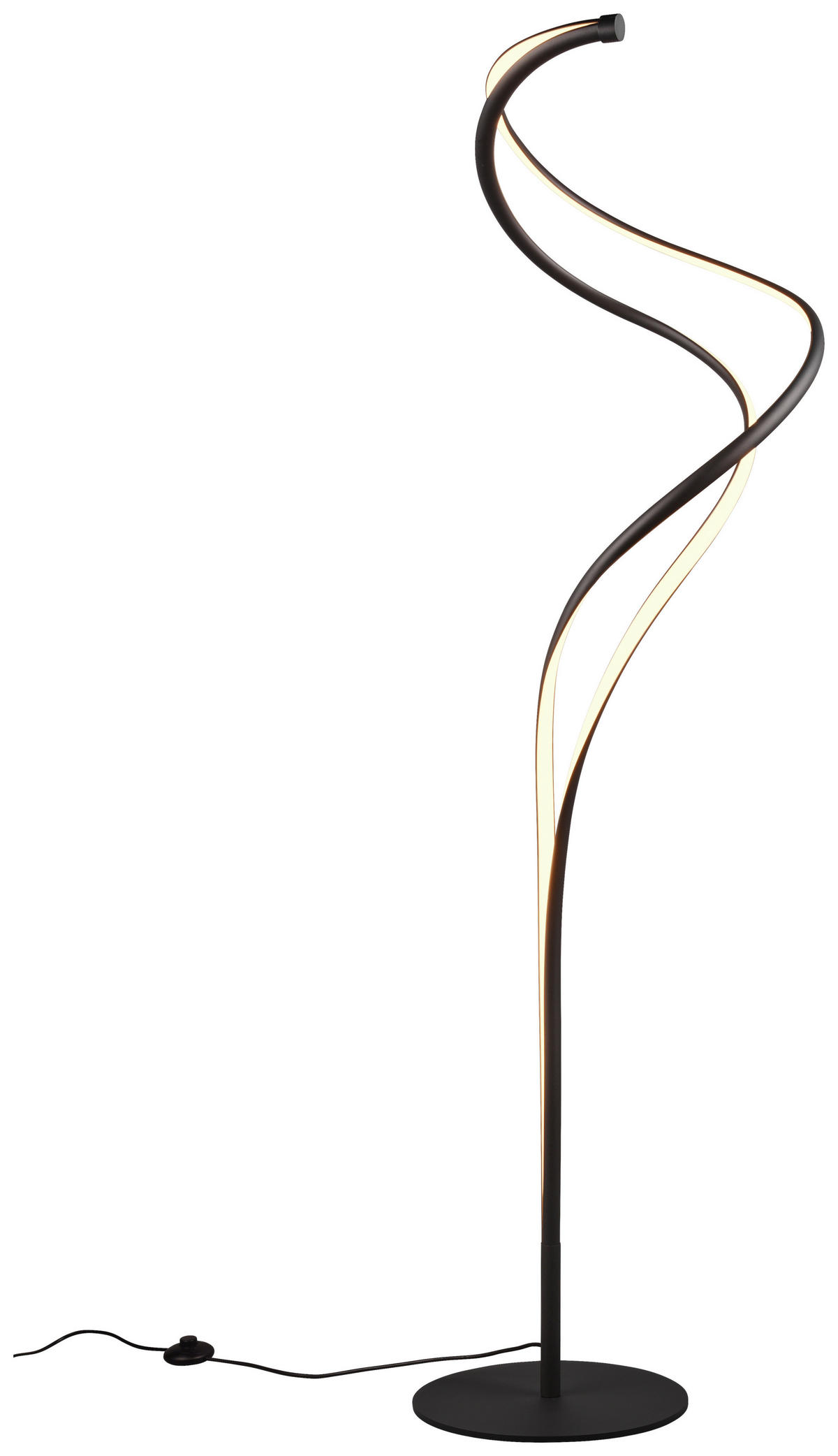 STOJACÍ LED SVÍTIDLO, 44/160 cm  - černá, Design, kov (44/160cm) - Trio Leuchten