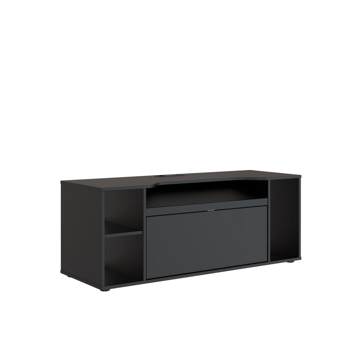 COMODĂ TV 120/45/42 cm  - negru, Modern, plastic/material pe bază de lemn (120/45/42cm) - Hom`in