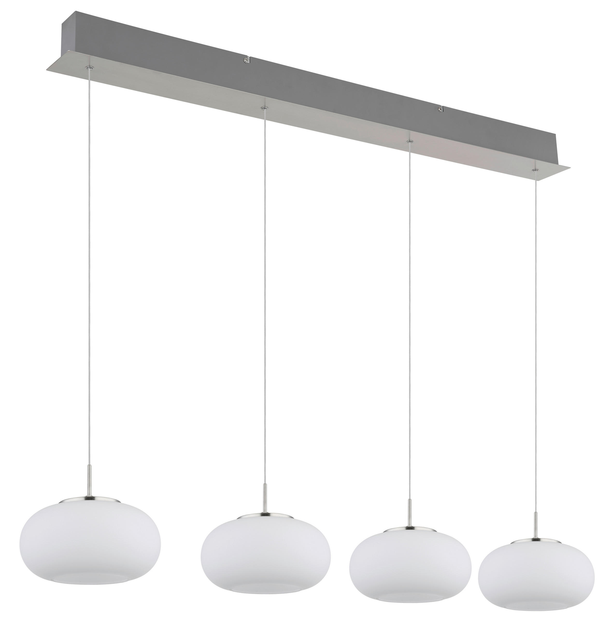LED FÜGGŐLÁMPA 110/20/150 cm  - opál/áttetsző, Design, Üveg/fém (110/20/150cm) - Globo