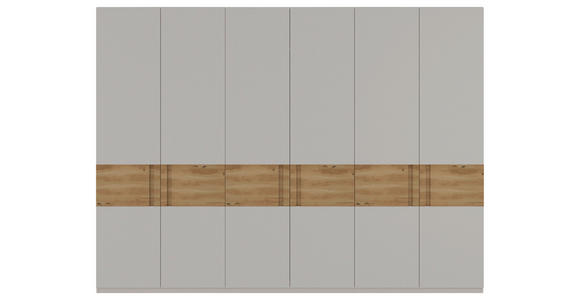 DREHTÜRENSCHRANK  in Eichefarben, Hellgrau  - Eichefarben/Hellgrau, MODERN, Holz/Holzwerkstoff (301,5/222/60cm) - Xora