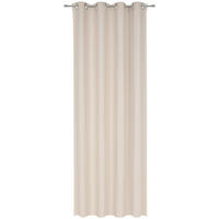 ZÁVĚS S OČKY, poloprůhledné, 140/255 cm - béžová, textil (140/255cm) - Esposa