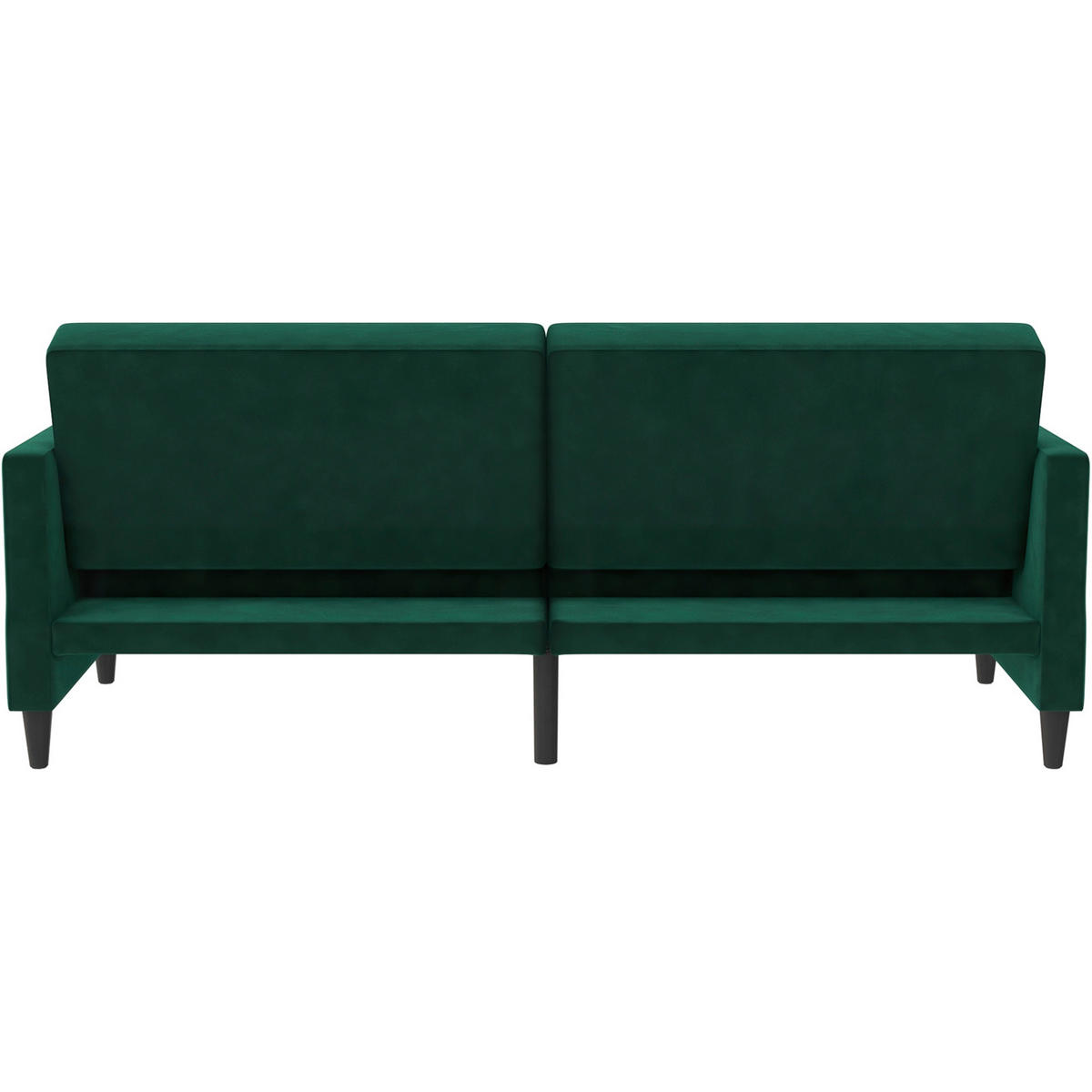 SCHLAFSOFA HANNOVER in Samt Dunkelgrün Vintage, Skandinavisch, Modern  - Dunkelgrün/Schwarz, Basics, Kunststoff/Textil (203/82/83cm) - Livetastic