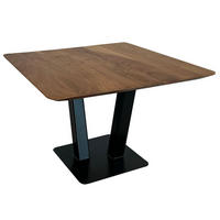 KLUBSKA MIZA, 60/60/40 cm črna  - črna, Natur, kovina/les (60/60/40cm) - Livetastic