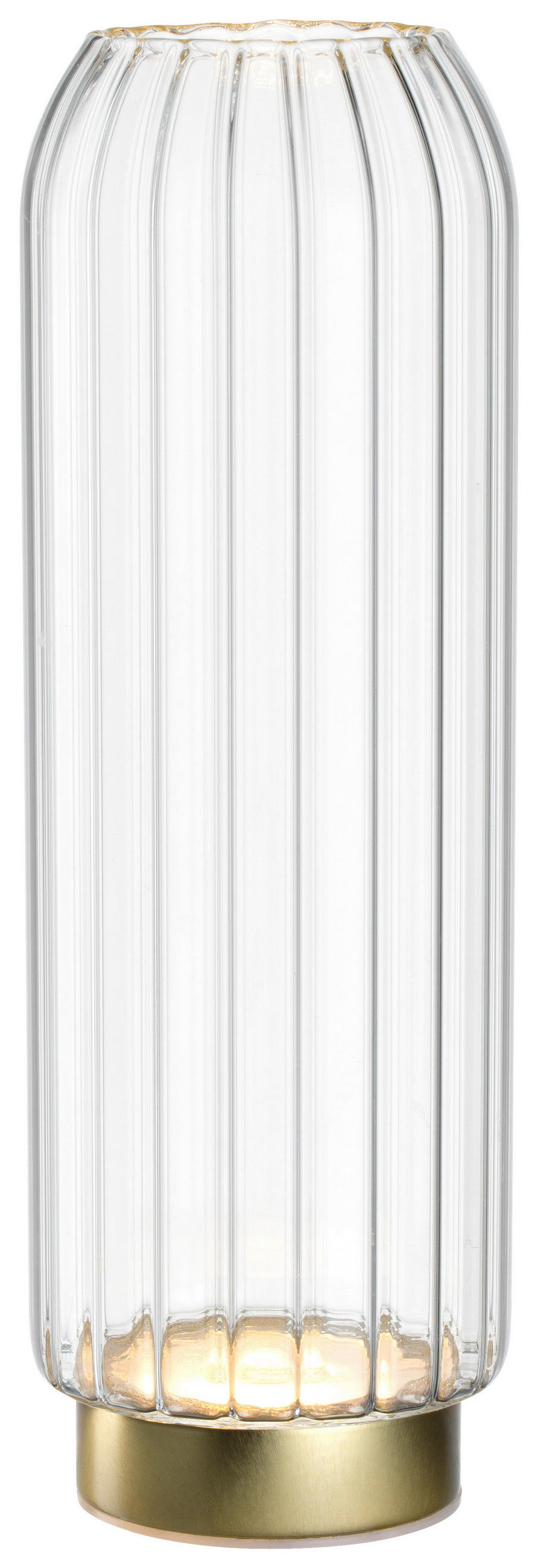 VASE RIPOSO  - Transparent/Goldfarben, Basics, Glas/Kunststoff (9/28/9cm) - Leonardo