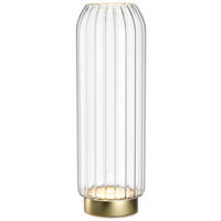 VASE RIPOSO  - Transparent/Goldfarben, Basics, Glas/Kunststoff (9/28/9cm) - Leonardo