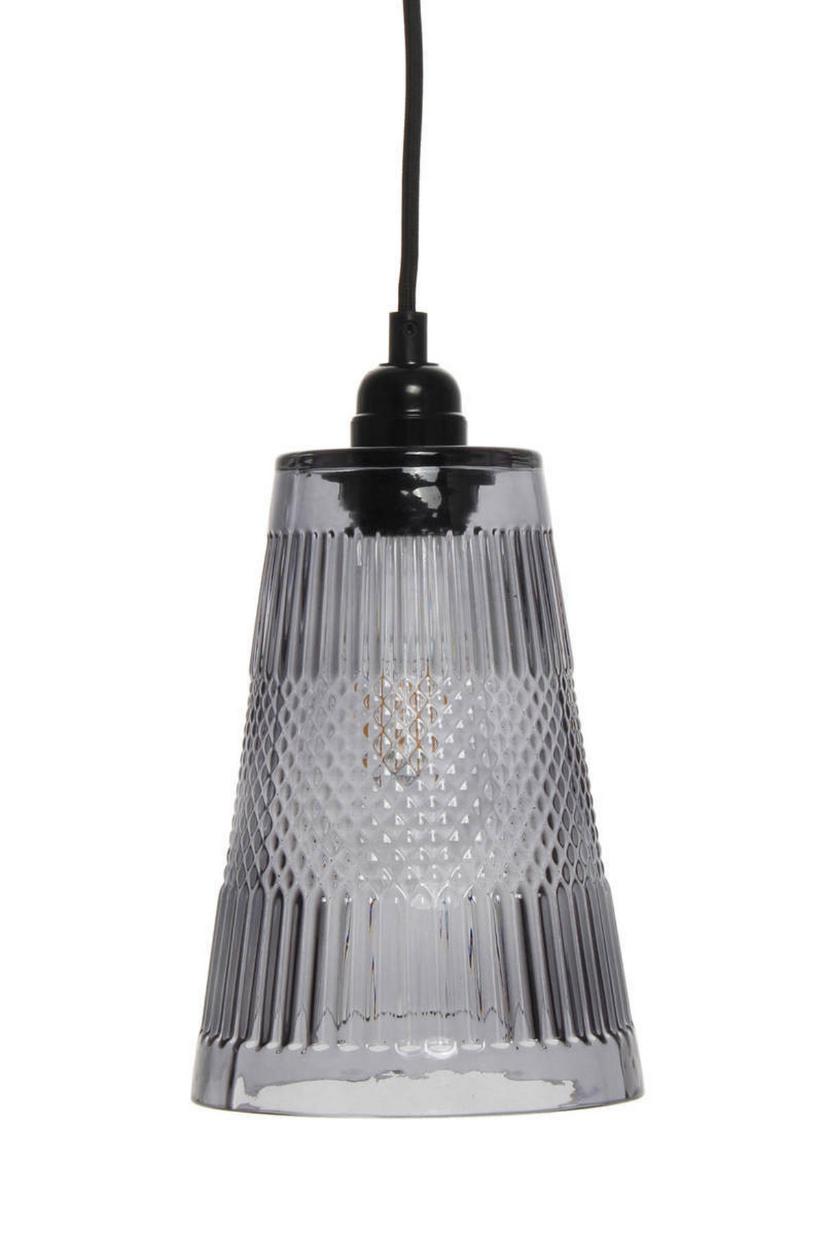 HÄNGELEUCHTE  14,5/25/14,5 cm   - Grau, Trend, Glas (14,5/25/14,5cm) - Kayoom