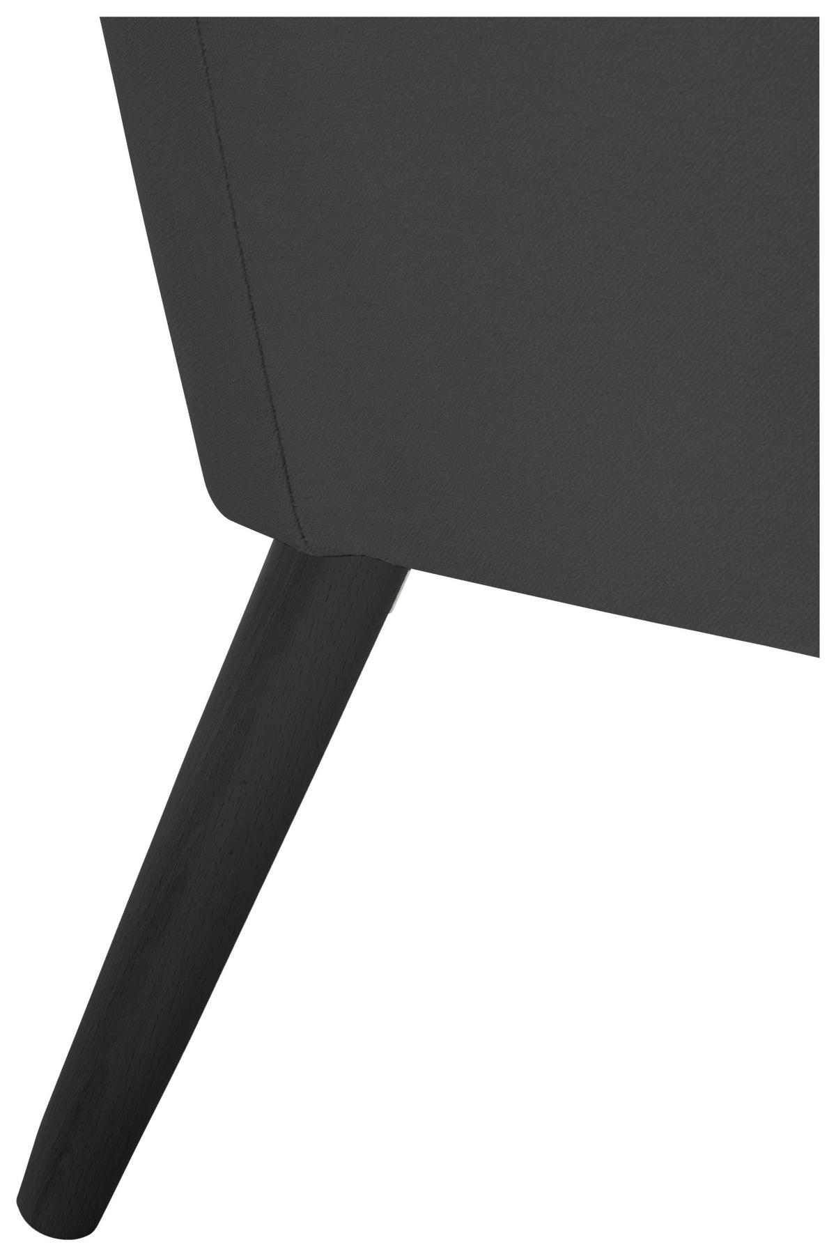 SESSEL in Samt, Velours Anthrazit, Schwarz  - Anthrazit/Schwarz, Design, Holz/Textil (67/81/71cm) - Max Winzer