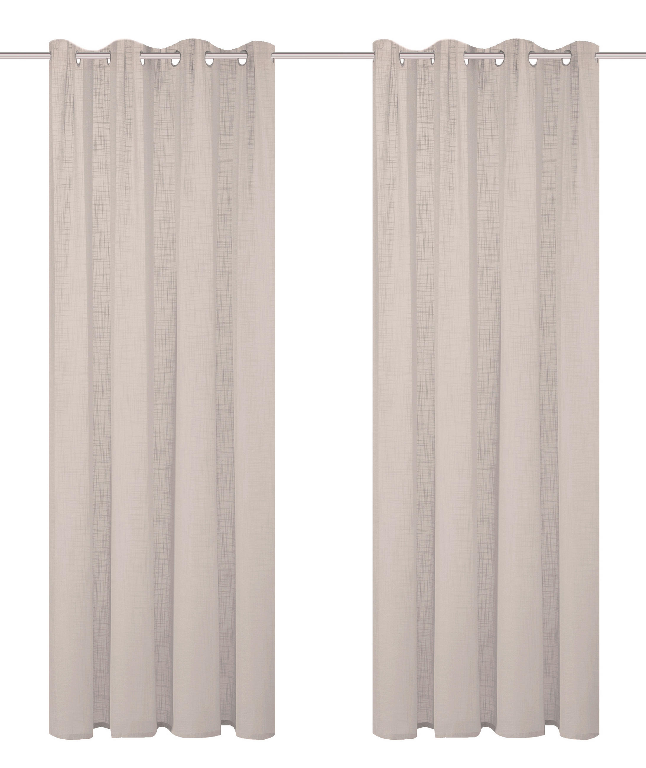 ÖSENSCHAL halbtransparent 140/160 cm   - Taupe, Basics, Textil (140/160cm)
