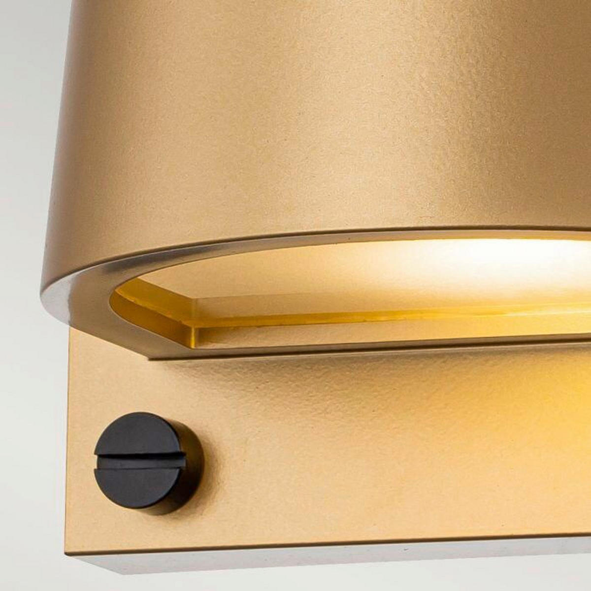 AUSSENWANDLEUCHTE - Messingfarben, Konventionell, Kunststoff/Metall (12/16.5/16.5cm) - Elstead Lighting