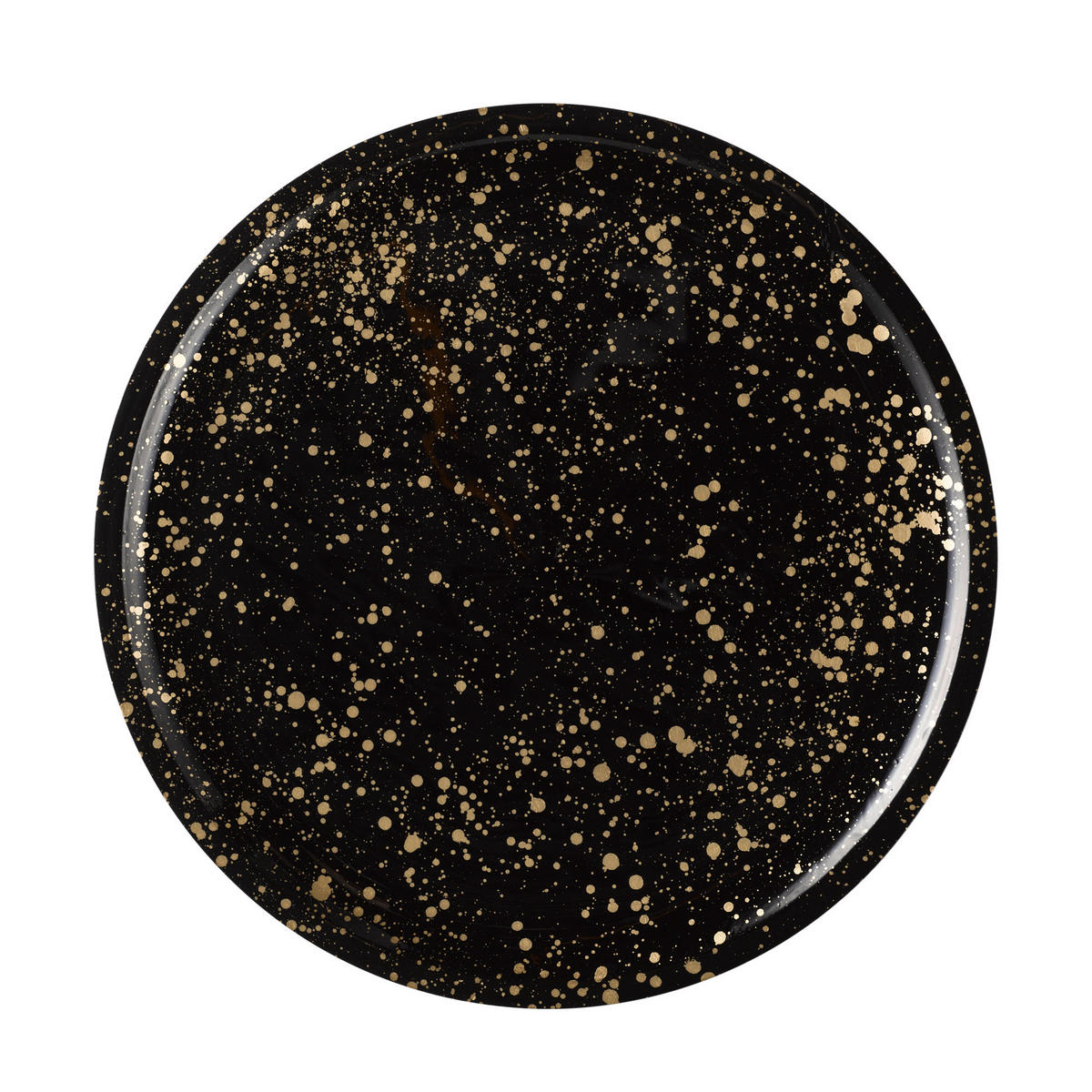 SERVIERTABLETT Holz Mangoholz  - Goldfarben/Schwarz, Basics, Holz (35,5/35,5/2,5cm)