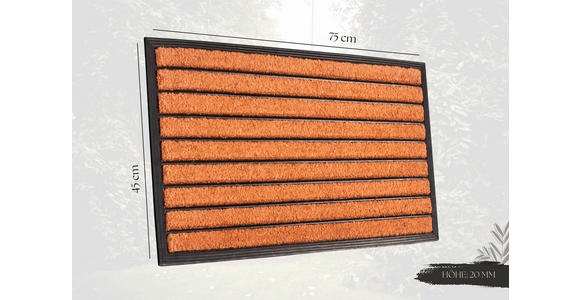 KOKOSMATTE 45/75 cm Mix Mats - Hellbraun/Schwarz, Basics, Naturmaterialien/Kunststoff (45/75cm) - Esposa