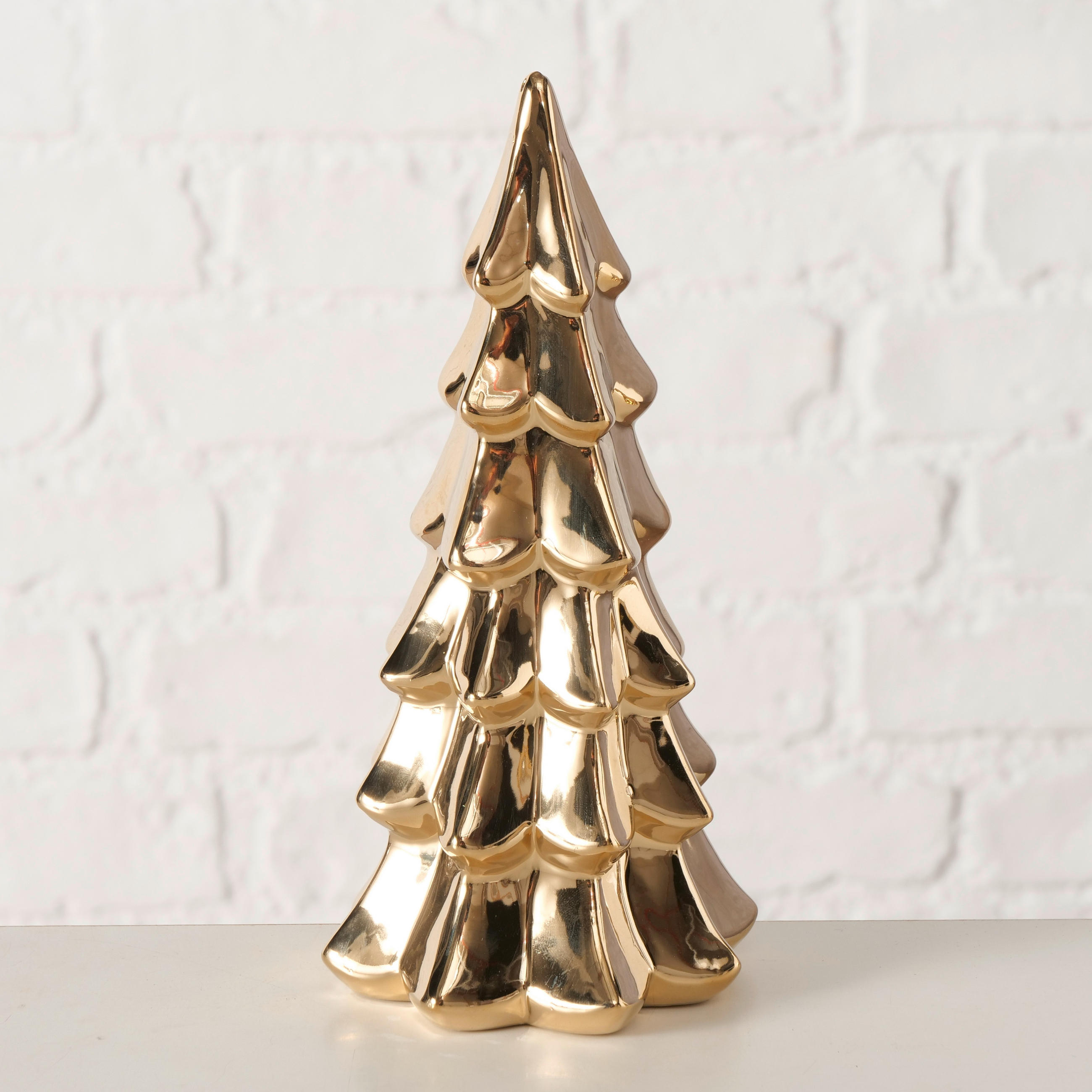 DEKOWEIHNACHTSBAUM - Goldfarben, LIFESTYLE, Keramik (7,3/7,3/15,5cm)