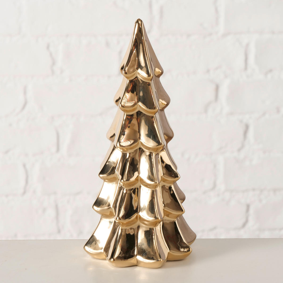 DEKOWEIHNACHTSBAUM - Goldfarben, LIFESTYLE, Keramik (7,3/7,3/15,5cm)