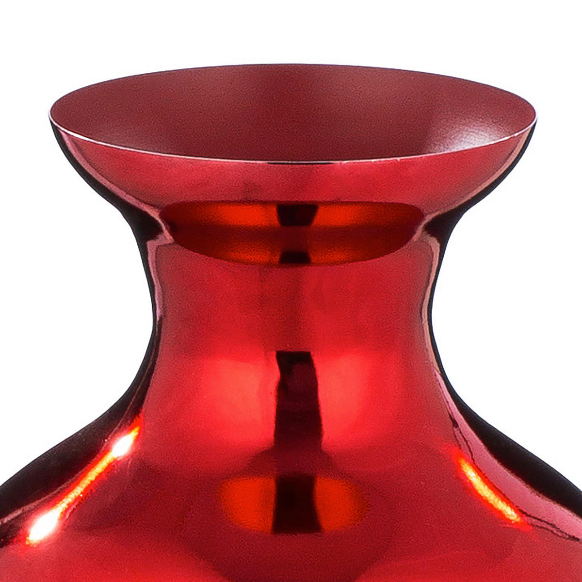 DEKOVASE  - Rot, Basics, Metall (22/25,5cm)