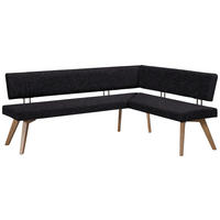 ECKBANK 170/160 cm  in Anthrazit, Wildeiche  - Wildeiche/Eichefarben, Design, Holz/Textil (170/160cm) - Venda