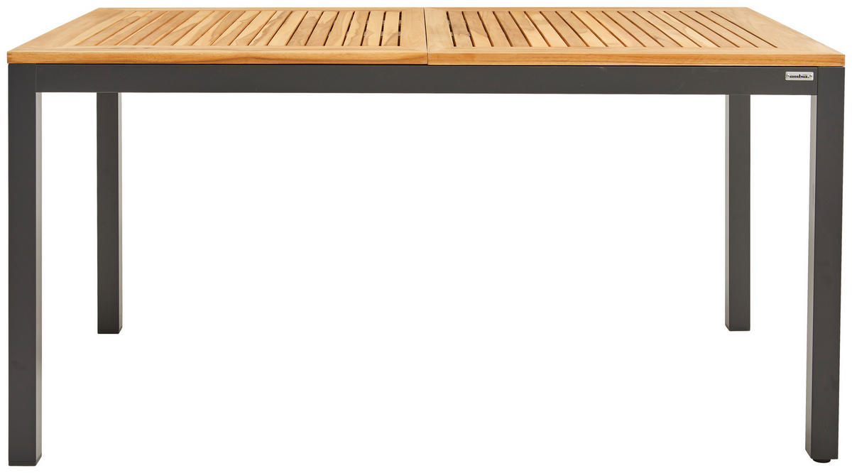KERTI ASZTAL 150-210/90/74 cm   - natúr/antracit, Basics, fa/fém (150-210/90/74cm) - Ambia Garden