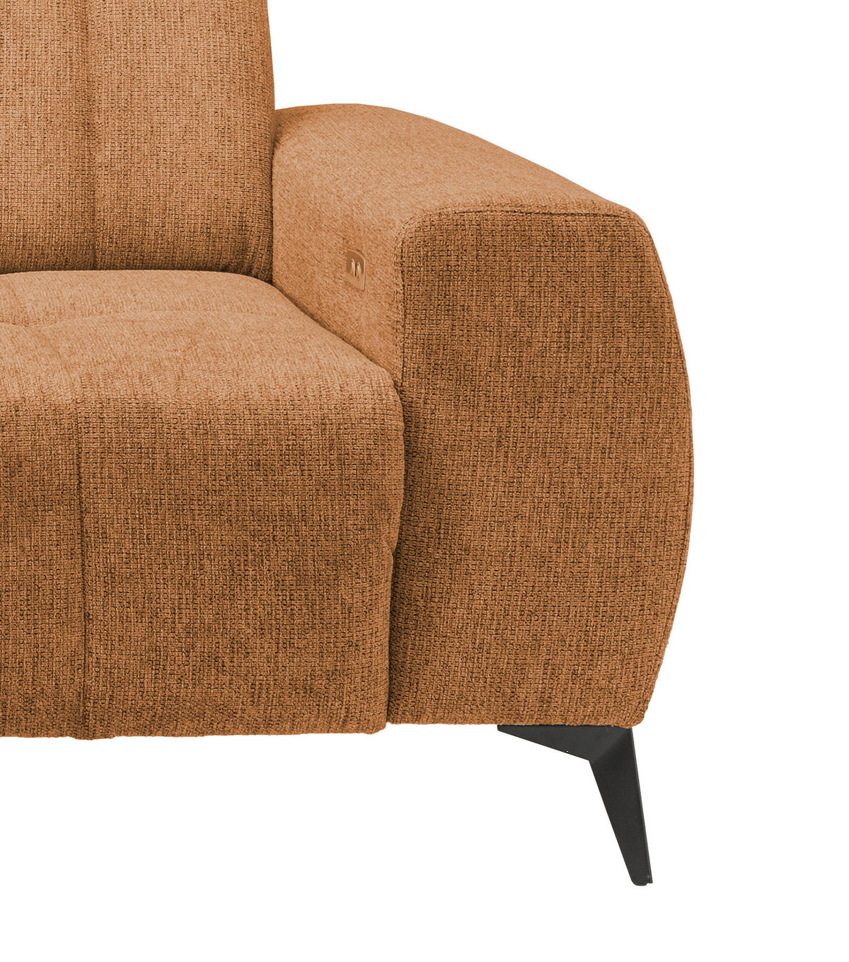 ECKSOFA in Chenille Currygelb  - Currygelb/Schwarz, Modern, Textil/Metall (200/261cm) - Livetastic