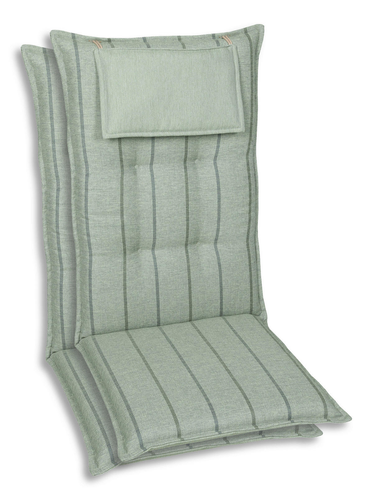 SESSELAUFLAGENSET Streifen  - Hellgrün, Basics, Textil (50/7/120cm)