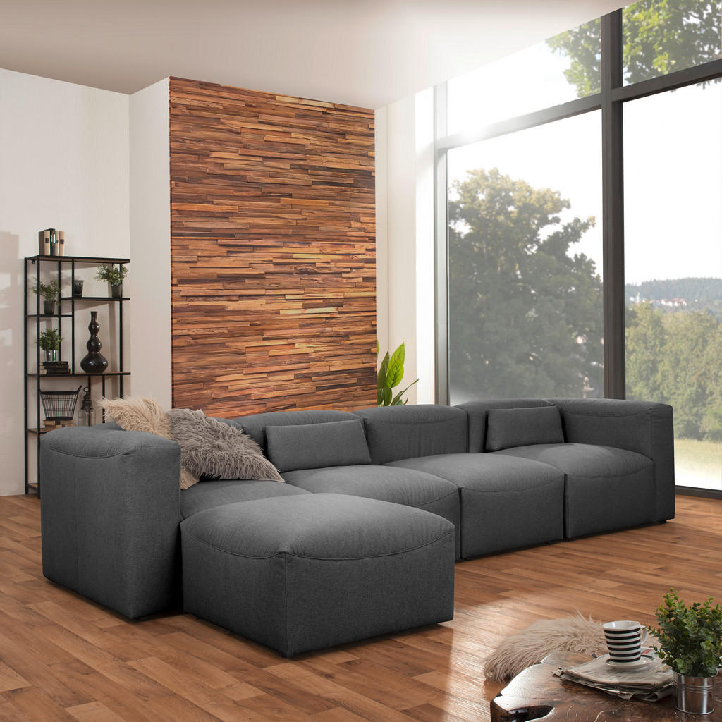 Thumbnail - Max Winzer Récamiere, Anthrazit, Textil, 160x73x100 cm, Goldenes M, Made in Germany, Rücken echt, Wohnzimmer, Sofas & Co...