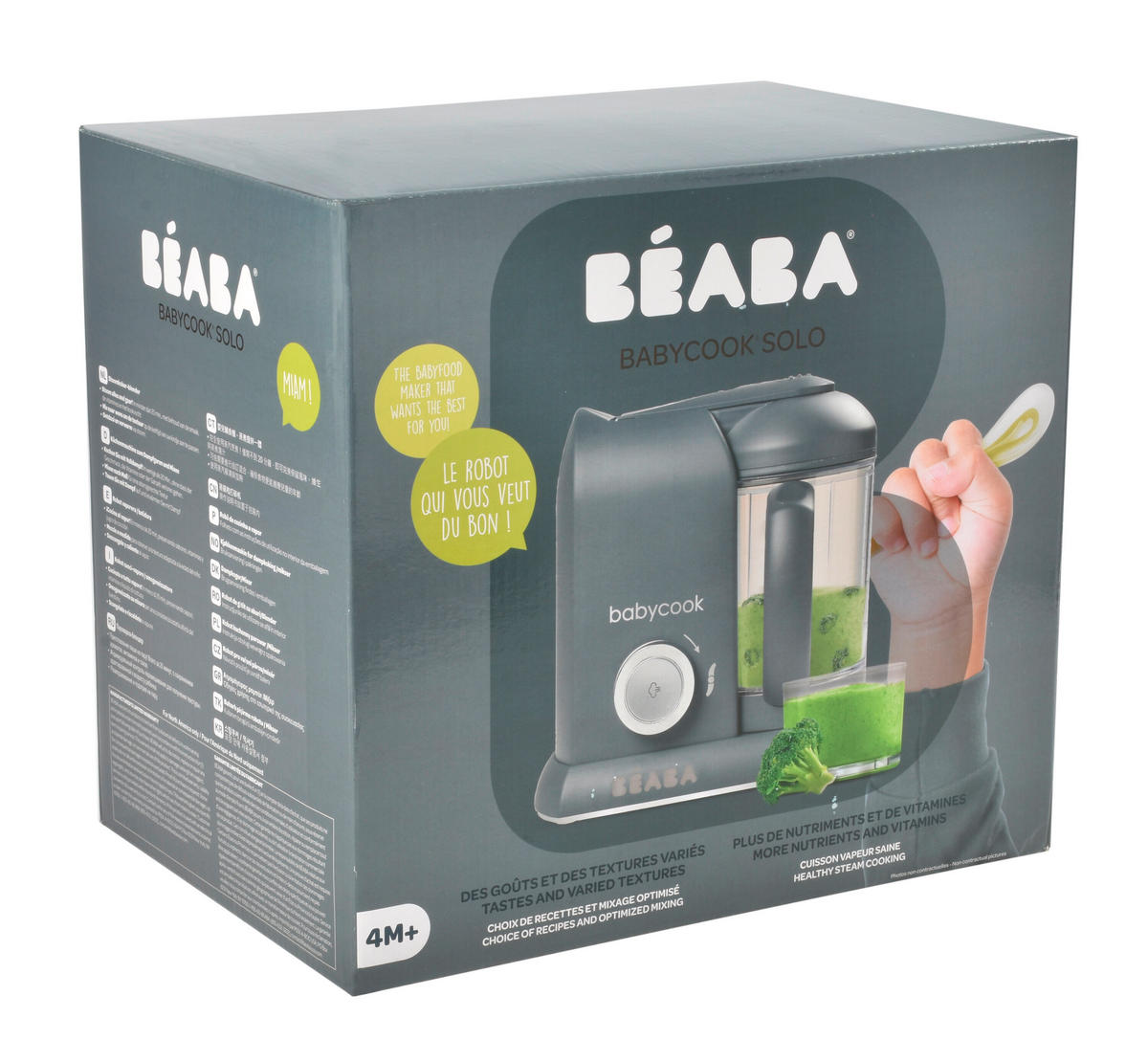 BABYNAHRUNGSZUBEREITER  - Dunkelgrau, Basics, Kunststoff (24/18/24cm) - Beaba