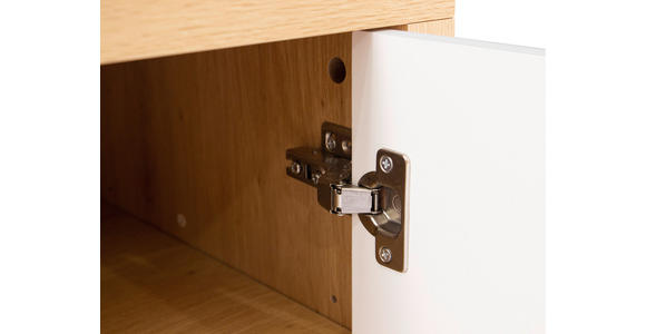 LOWBOARD  in 162/49/40 cm  - Weiß Hochglanz/Eichefarben, KONVENTIONELL, Holzwerkstoff (162/49/40cm) - Xora