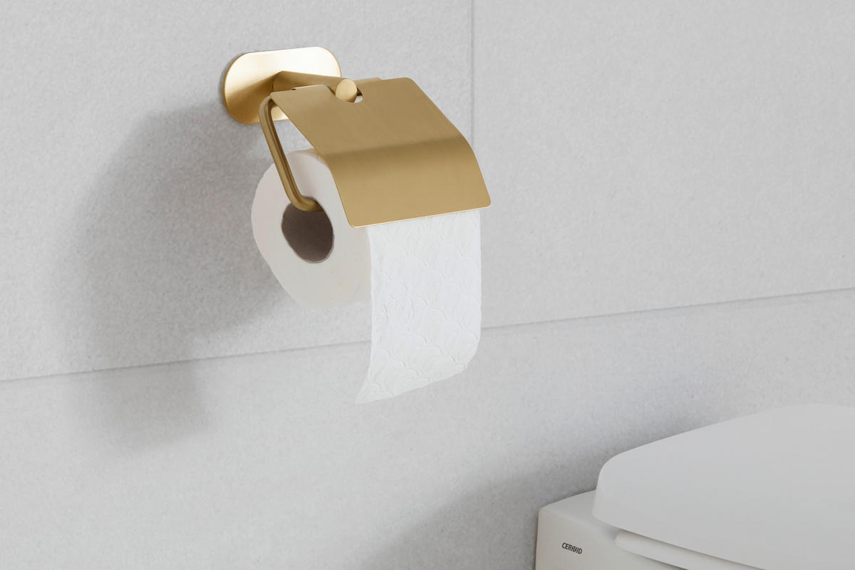 WC-PAPÍR TARTÓ  - aranyszínű, Lifestyle, fém (14/12,5/7cm) - Mömax