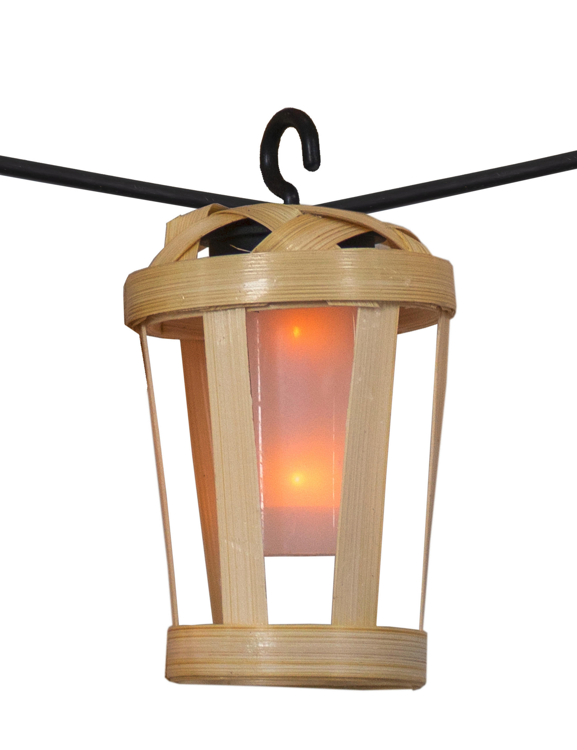 LICHTERKETTE  - Hellbraun, MODERN, Naturmaterialien (500/8,5/6cm) - New Garden