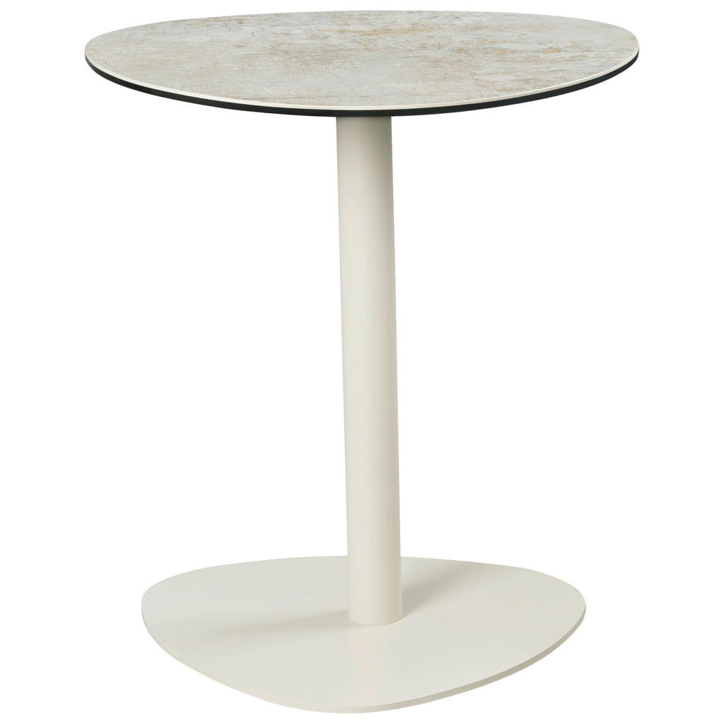 Belluti KONFERENČNÝ STOLÍK, taupe, sivobiela, kov, sklo, keramika, 50/50/54 cm