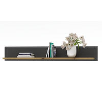 WANDBOARD160/24/22 cm Graphitfarben, Eiche Artisan  - Graphitfarben/Eiche Artisan, Design, Holzwerkstoff (160/24/22cm) - MID.YOU
