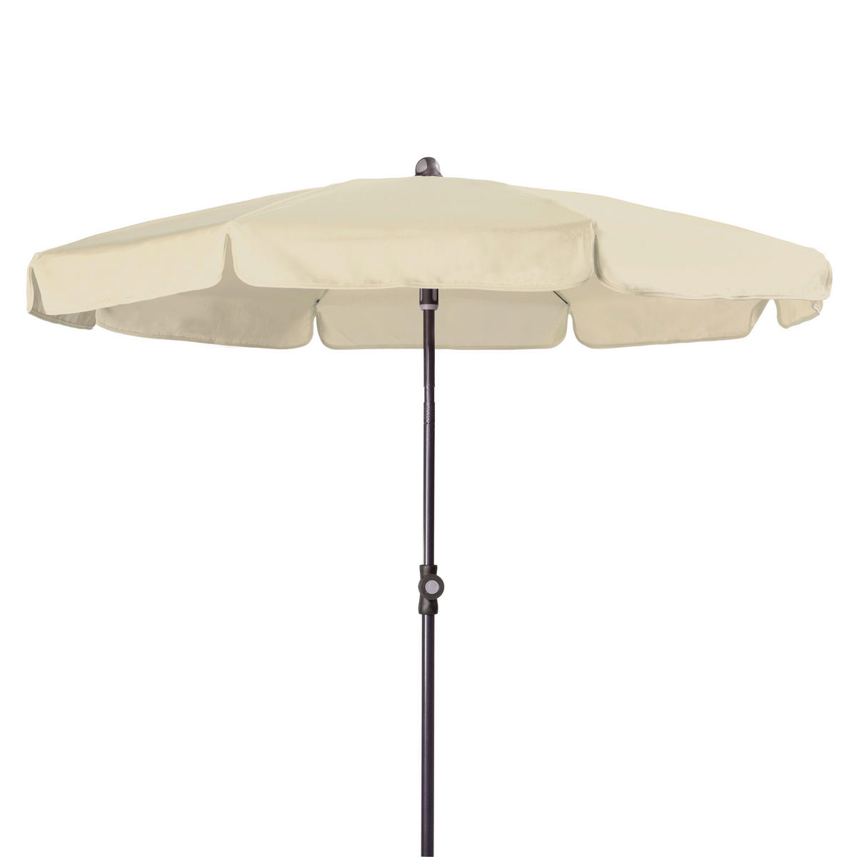SONNENSCHIRM 150 cm Anthrazit, Naturfarben  - Anthrazit/Naturfarben, Basics, Textil/Metall (150cm) - Doppler