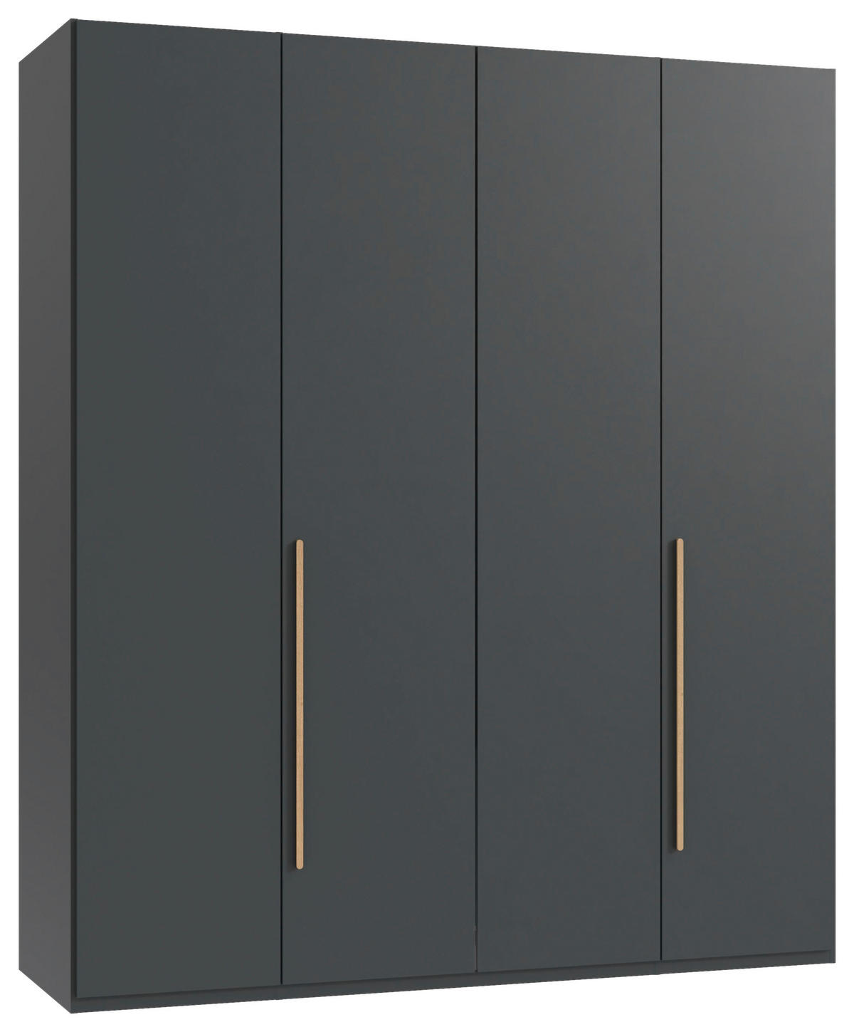 DREHTÜRENSCHRANK  in Graphitfarben, Eiche Artisan  - Graphitfarben/Eiche Artisan, MODERN, Holzwerkstoff/Kunststoff (180/208/58cm) - Chameo